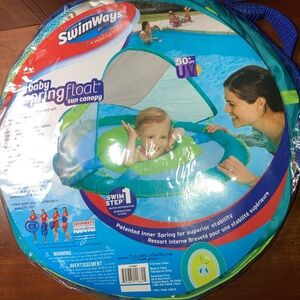 Swim ways step one (9/24)months swim float with the canopy brand new